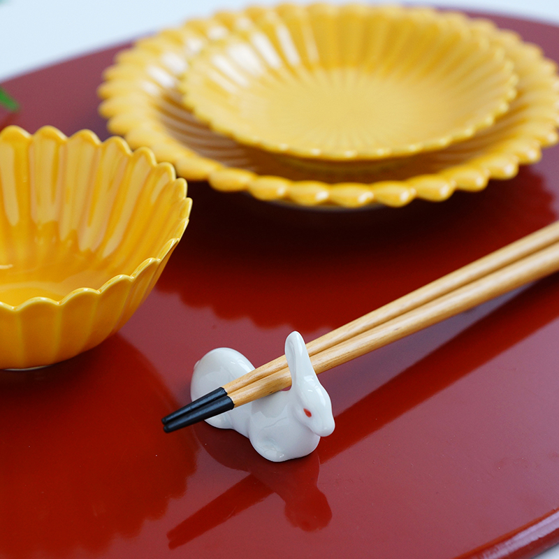 赤目兎 箸置揃 (5入)は姿変わりの箸置きの5個セットです。【和食器通販